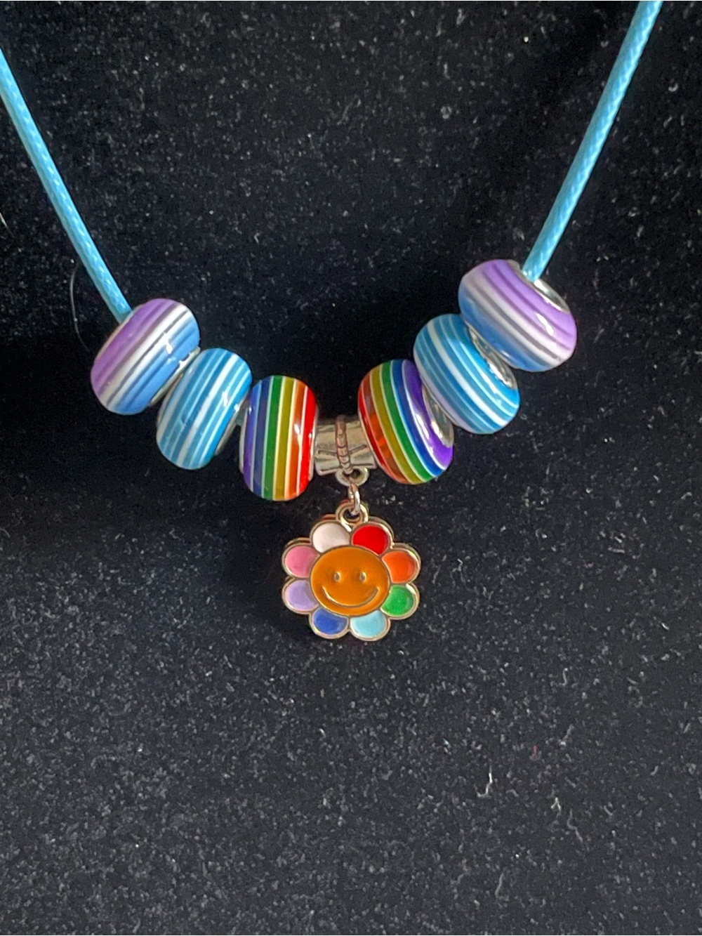 Colorful Beaded Rope Necklace - Picture 2 of 7